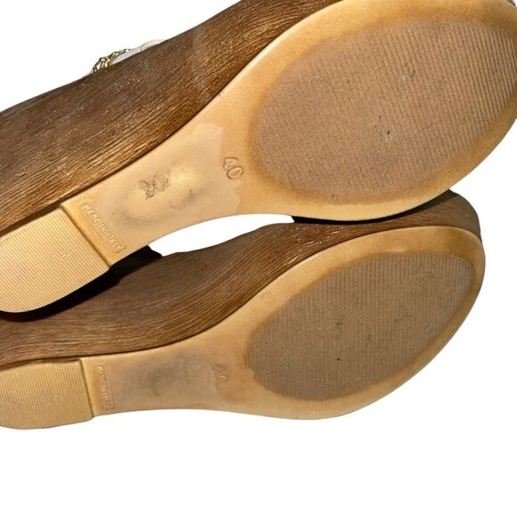 Italian Shoemaker White Wedge Sandals Size 9 - Picture 6 of 6